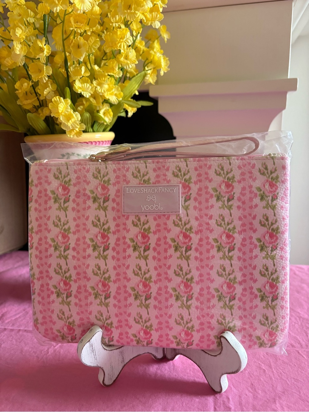 🎀LoveShackFancy │ Yoobi Blooming Heirloom  Accessory Pouch with Wristlet🎀